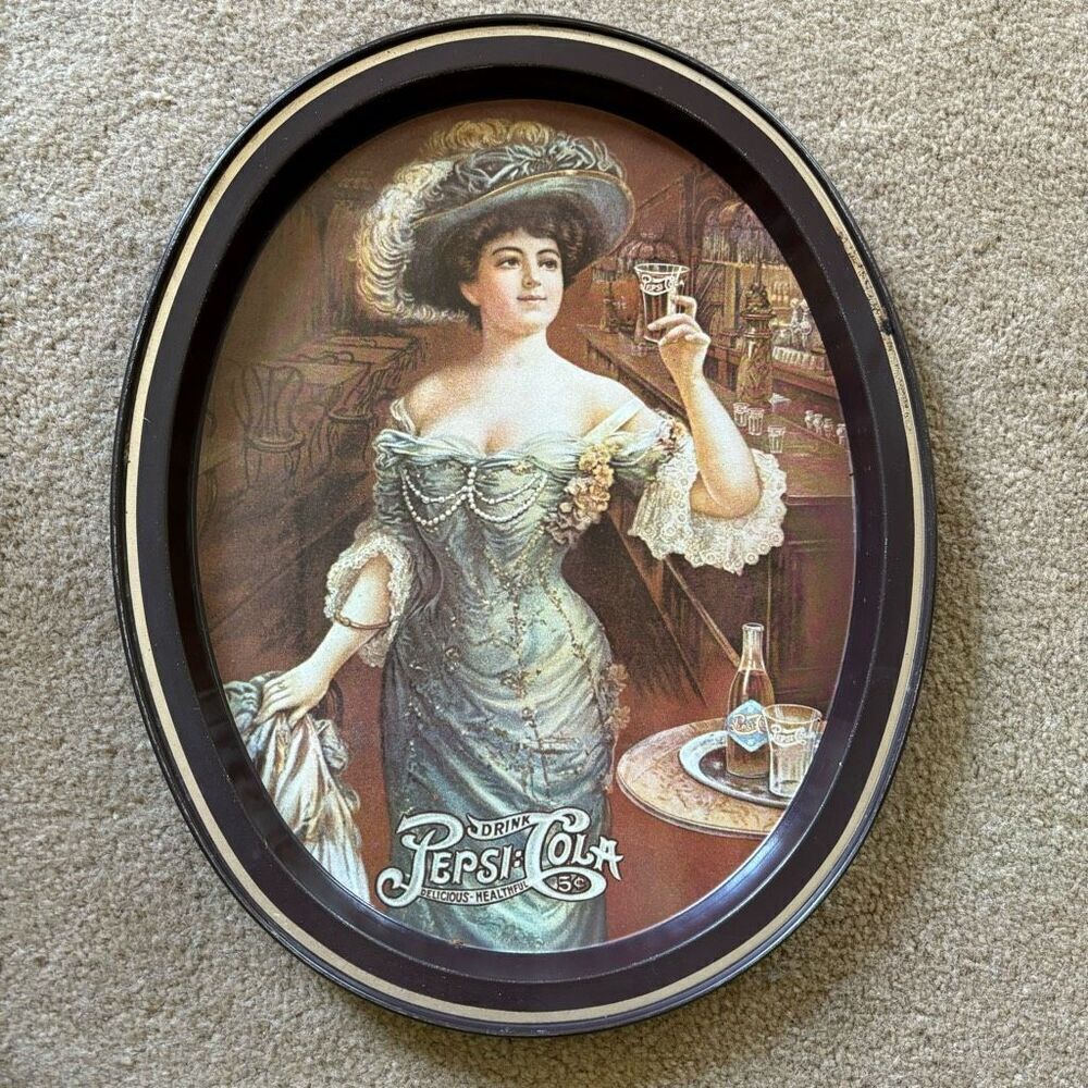 Pepsi Cola Advertising 14.5” Oval Serving Tray
